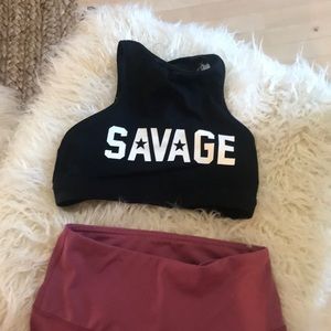 Savage Barbell black sport bra